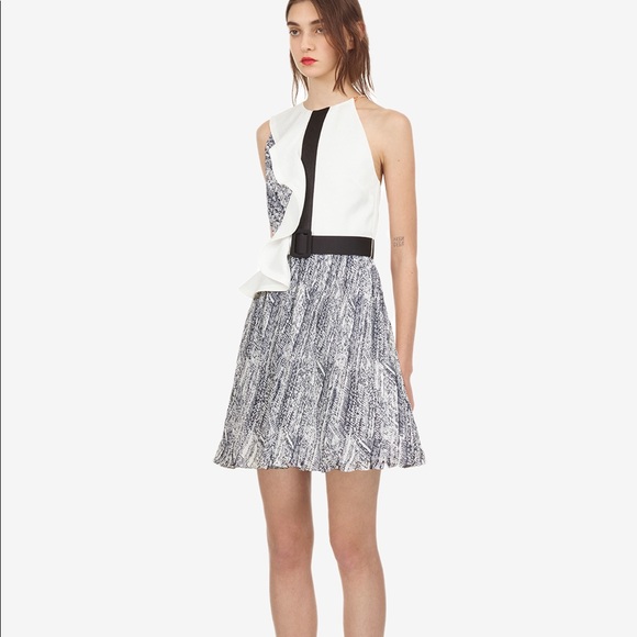 Self-Portrait Dresses & Skirts - Self-Portrait Contrast Frill Mini Dress